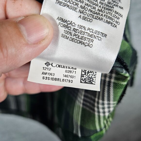 Columbia Button Up Flannel Plaid Long Sleeve Cotton Men's Shirt Size L - Picture 3 of 8